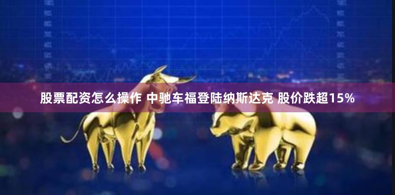 股票配资怎么操作 中驰车福登陆纳斯达克 股价跌超15%